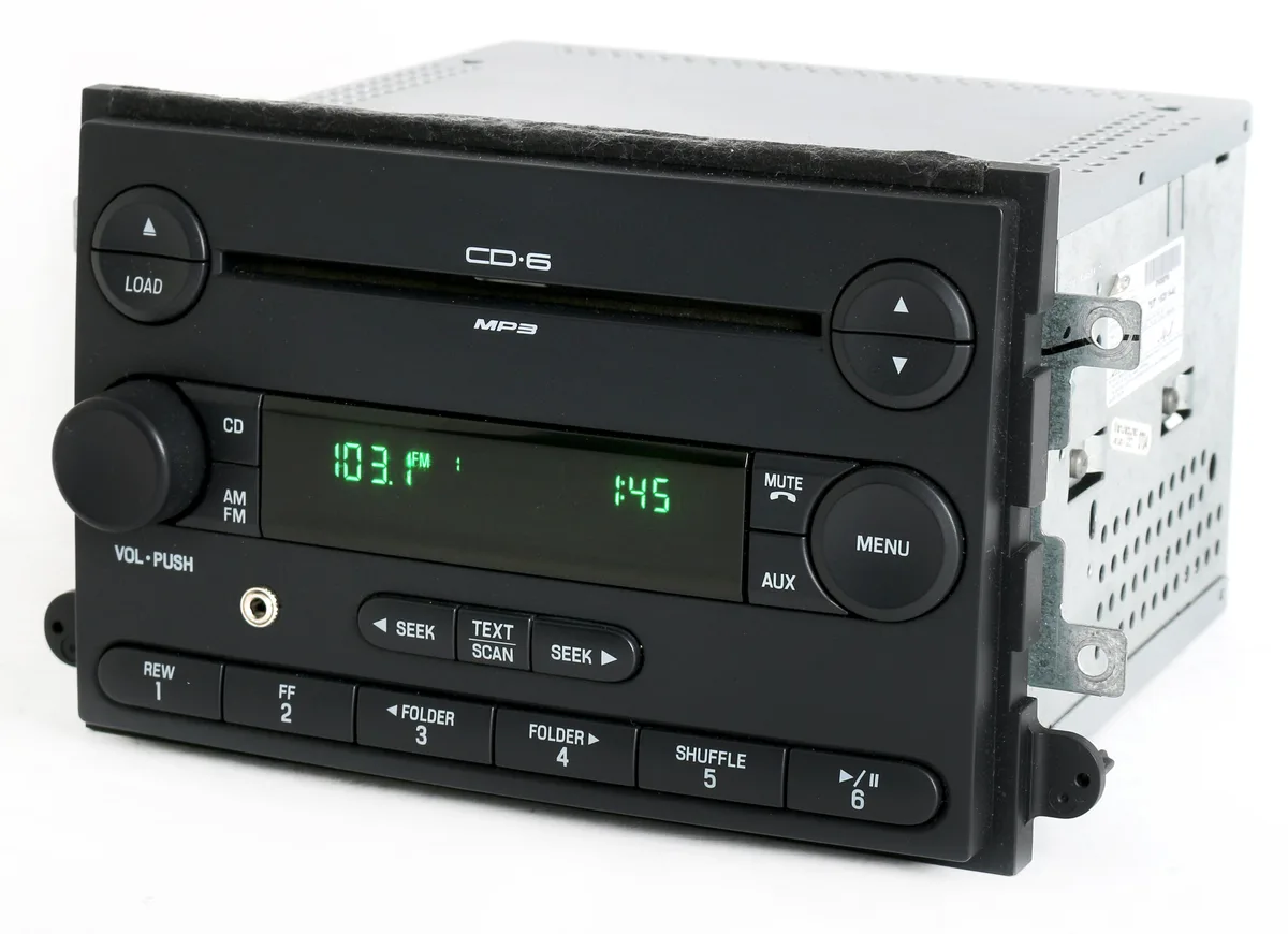 1 Factory Radio 1 Factory Radio 7E5T-18C815-AE receiver AM FM 6-disc CD aux 3.5 mm 2007 Ford Fusion Mercury Milan — product photo