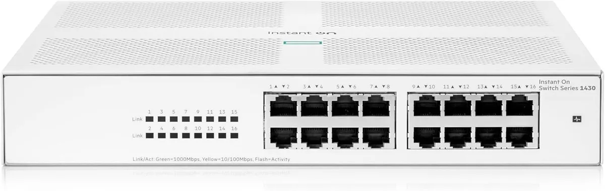 HPE Networking Instant On HPE Networking Instant On 1430 16-port Gigabit network switch — product photo