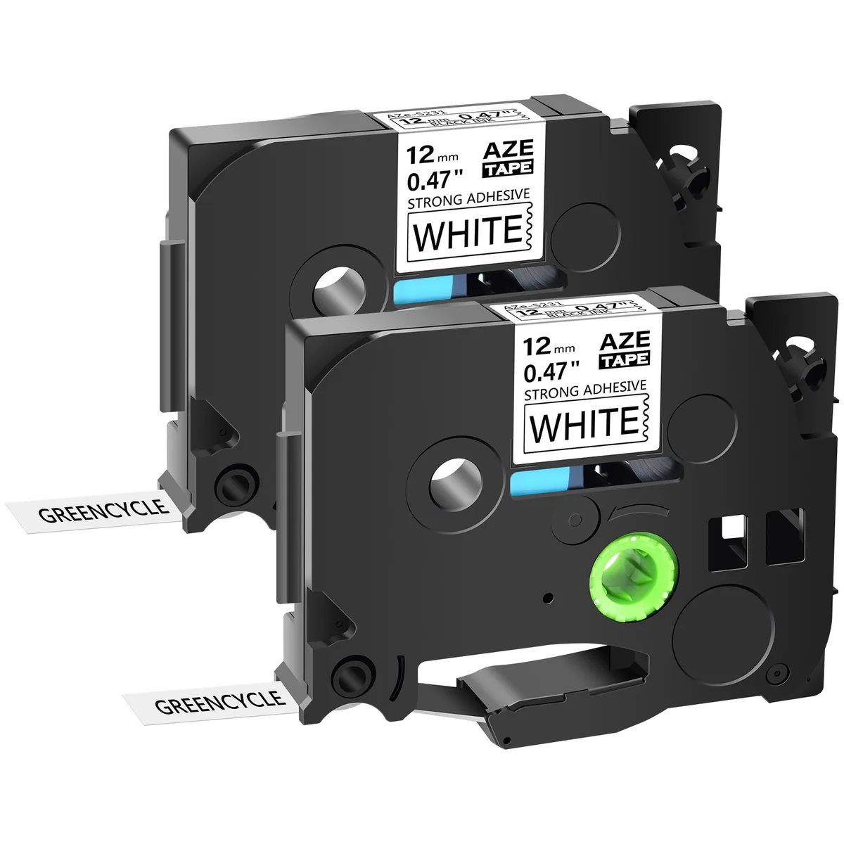 GREENCYCLE GREENCYCLE AZE-S231 12mm 2-pack label — product photo
