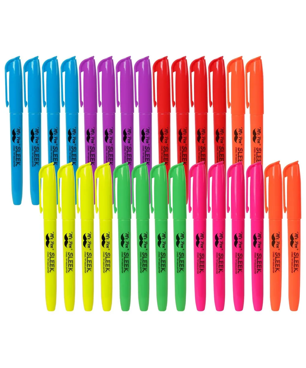  Mr. Pen Highlighters Assorted Colors 28 Pack Chisel Tip — product photo