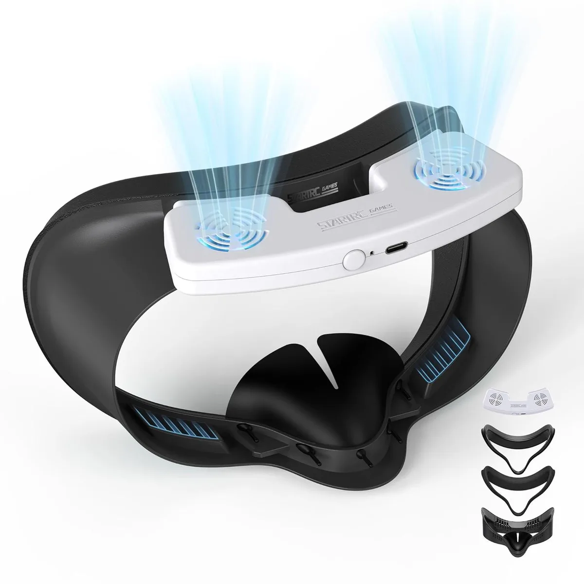 BONAEVER BONAEVER Facial Interface Cooling Fan for Meta Quest 3S, White — product photo