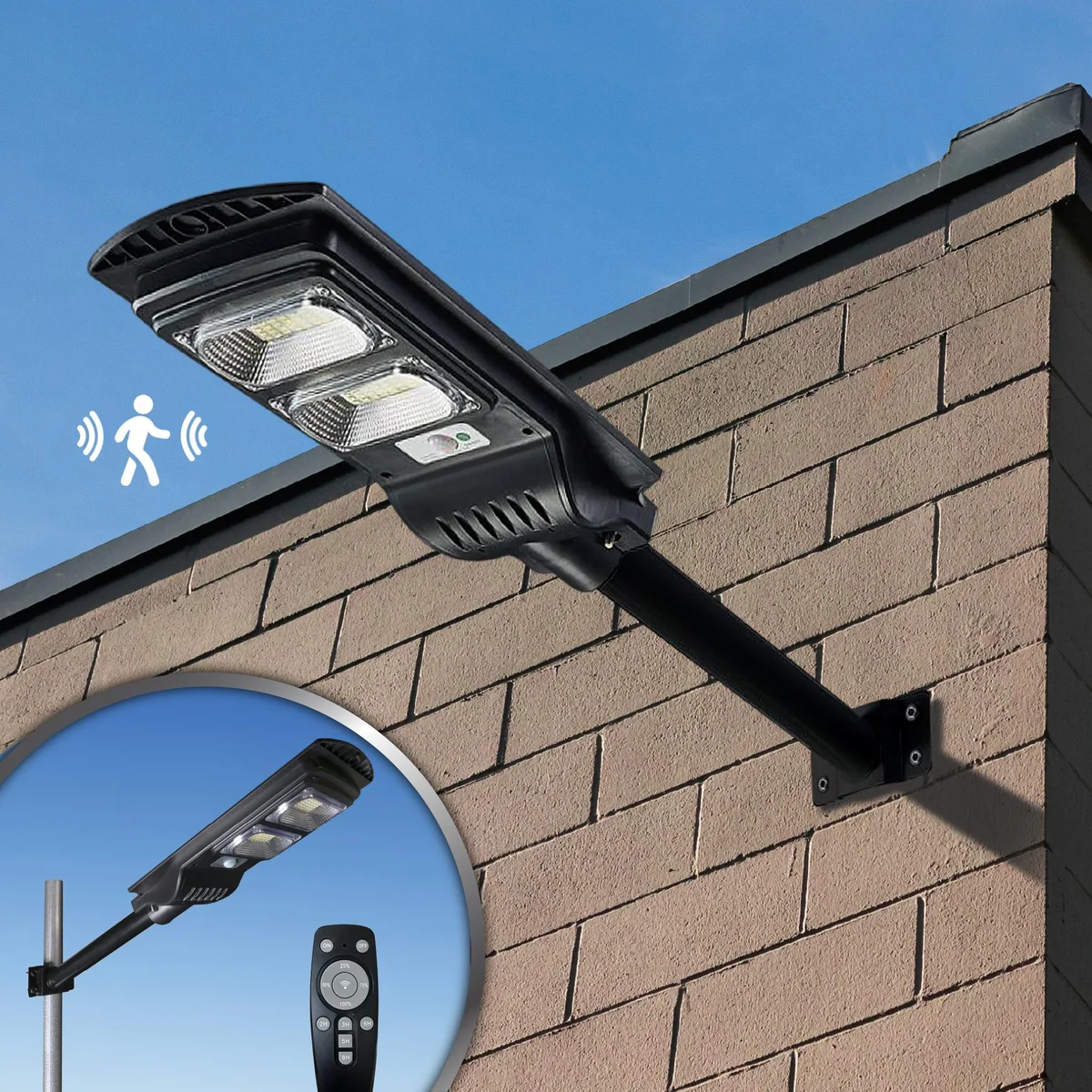 Classy Caps Mfg. Inc. Classy Caps Solar Security Street Light Bronze 96 LED 3.2V 110Ah IP65 — product photo