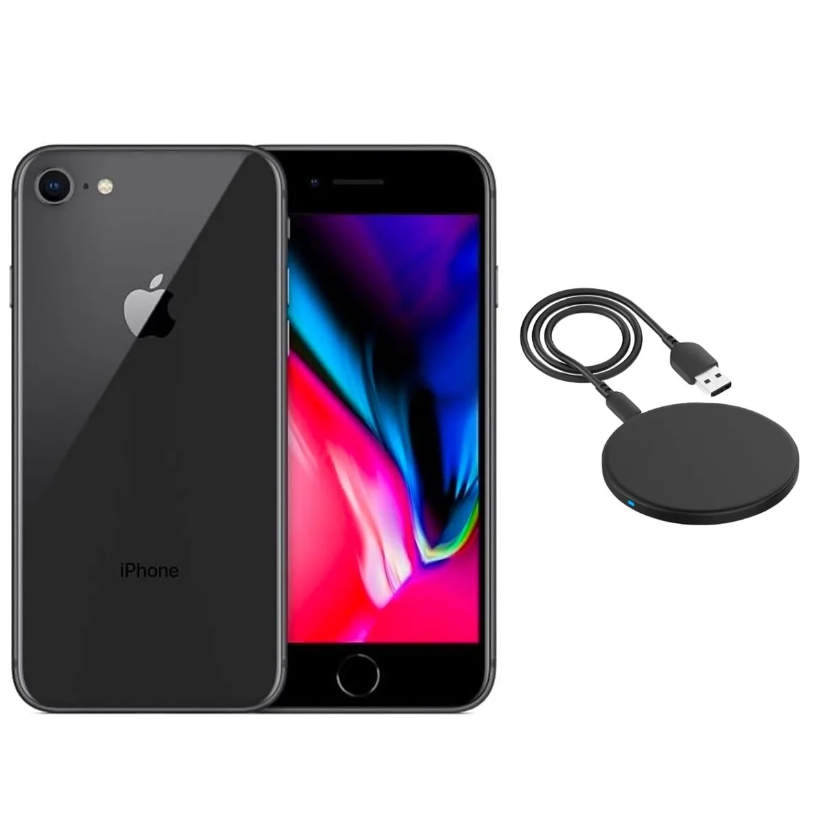 Apple Apple iPhone 8 A1863 64GB Space Gray Grade C w/ Wireless Charger cell phones - unlocked — product photo