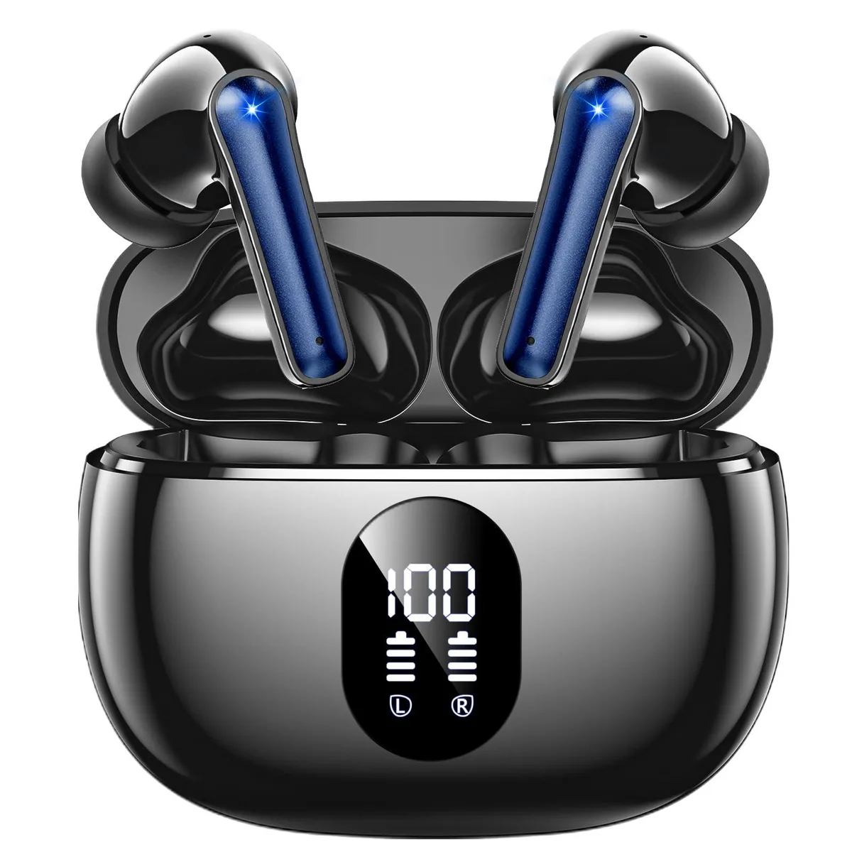  jaddsa T18 Wireless Earbuds Bluetooth 5.3 48H Blue/Black — product photo