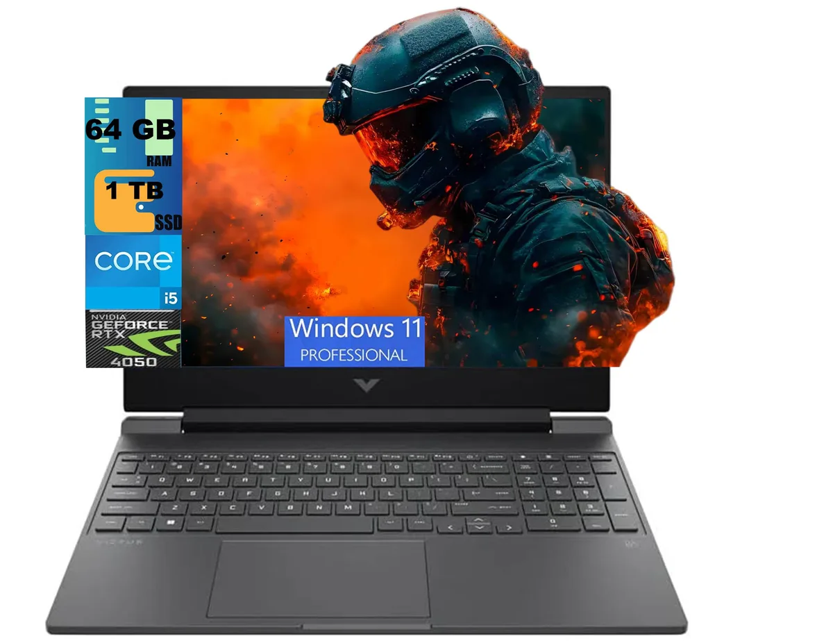 HP HP Victus 15 gaming laptop i5-13420H RTX 4050 64GB 1TB Windows 11 Pro — product photo
