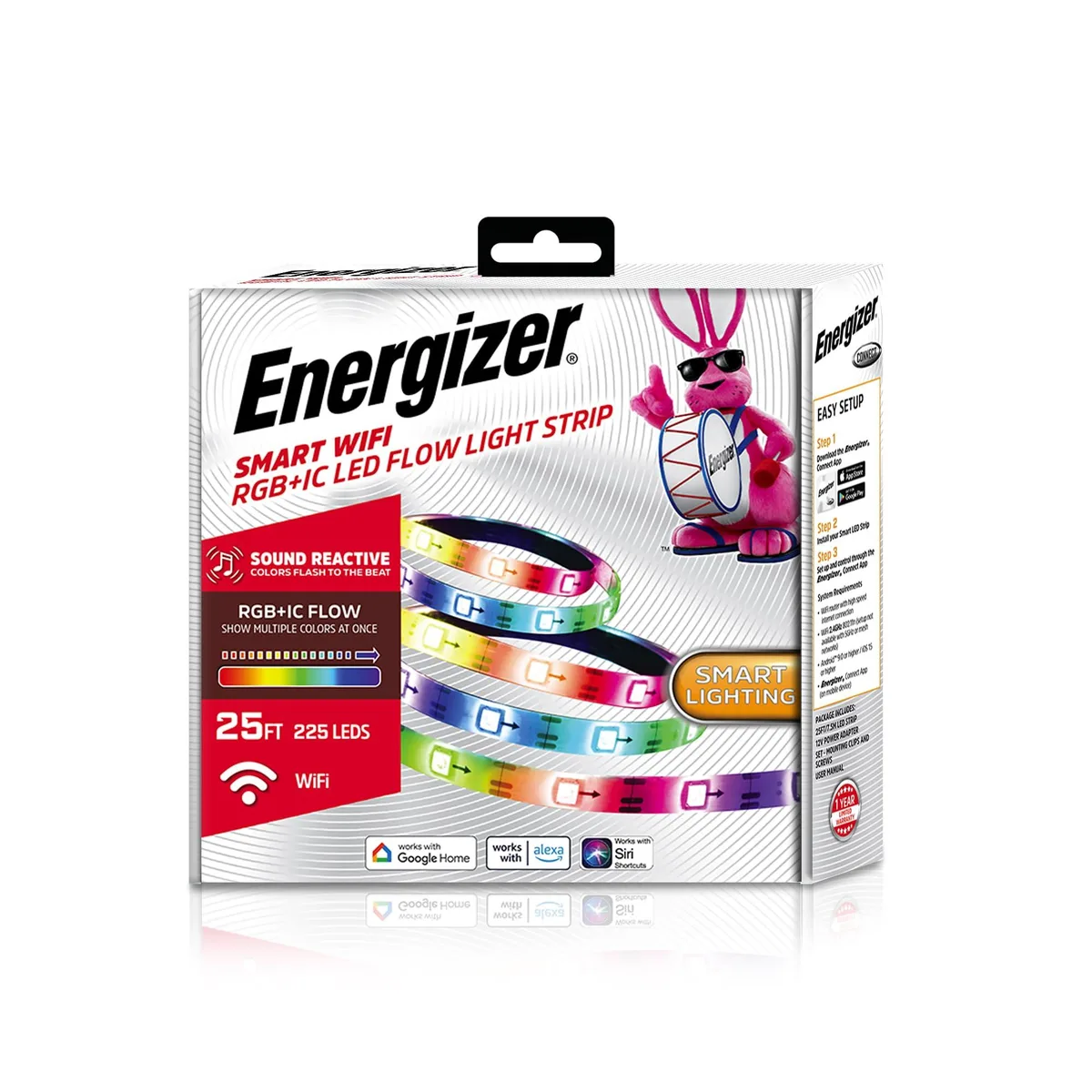  Energizer EIS2-1003-RGB 25 ft smart LED light strip — product photo
