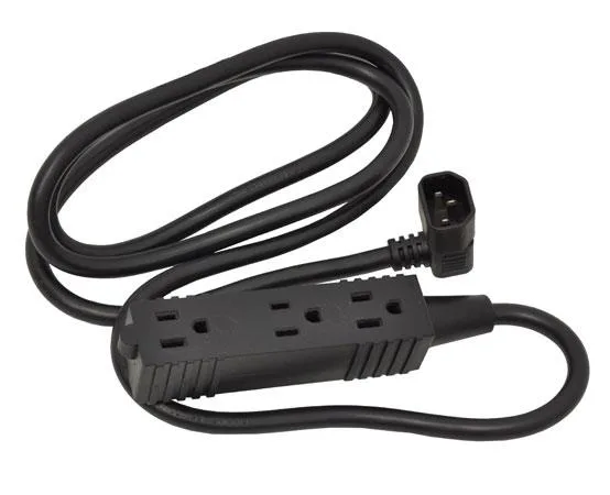 Ergotron Ergotron 97-703 power strip, 3 outlets, 6 ft cord — product photo