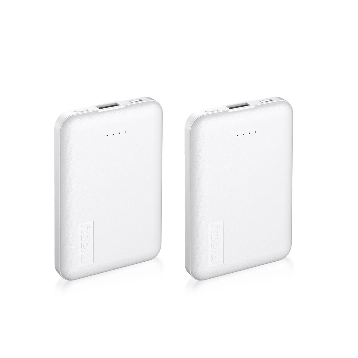  Miady HYD009 5000mAh power bank 2-pack white — product photo