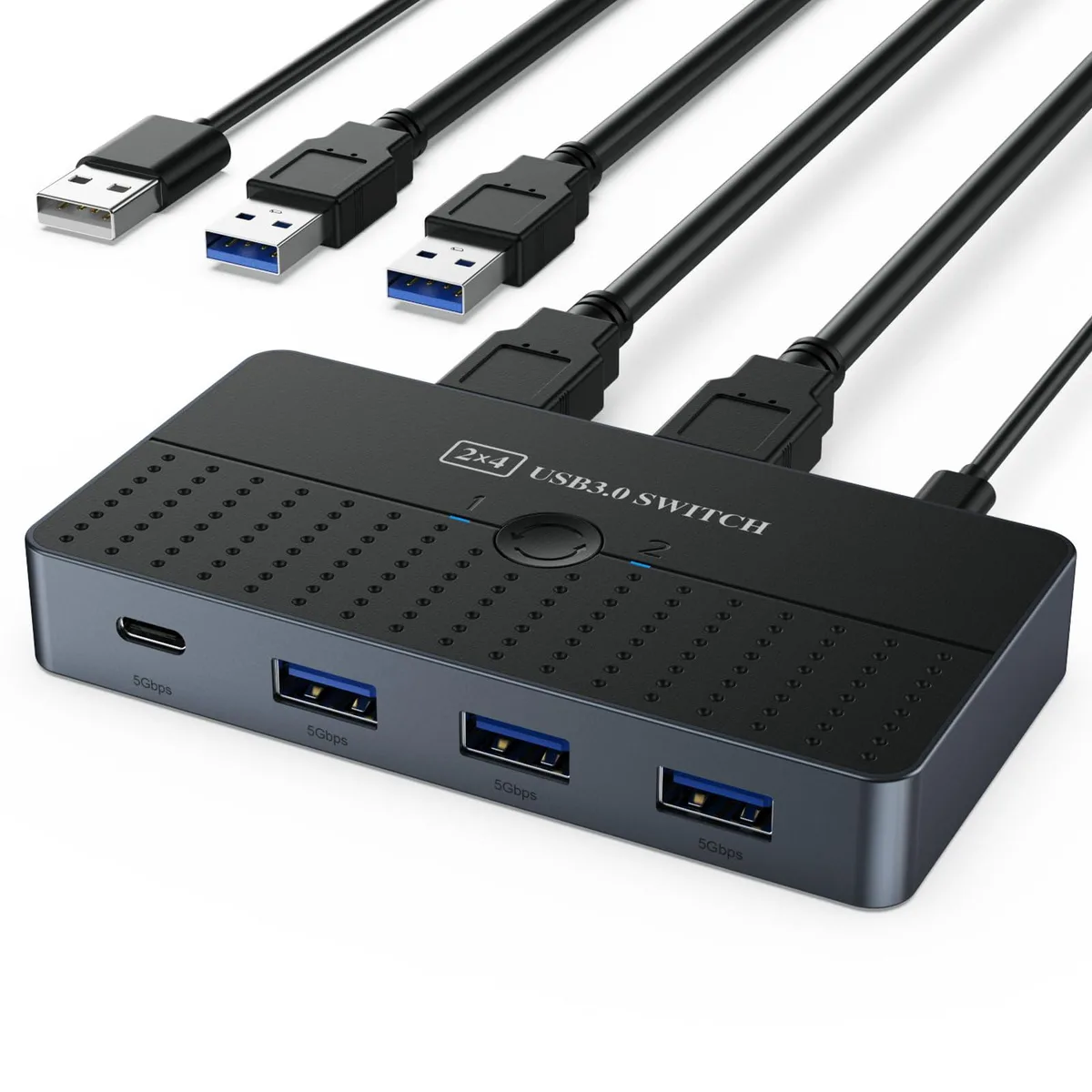 KEHIPI KEHIPI SA20 USB 3.0 KVM Switch 2 PC 4 Port 5Gbps — product photo
