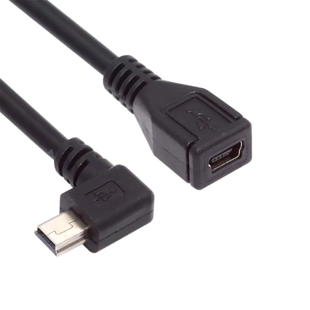 Fervit Fervit 90° Left-Angled Mini USB 5-Pin Male to Female Extension Cable 30cm — product photo