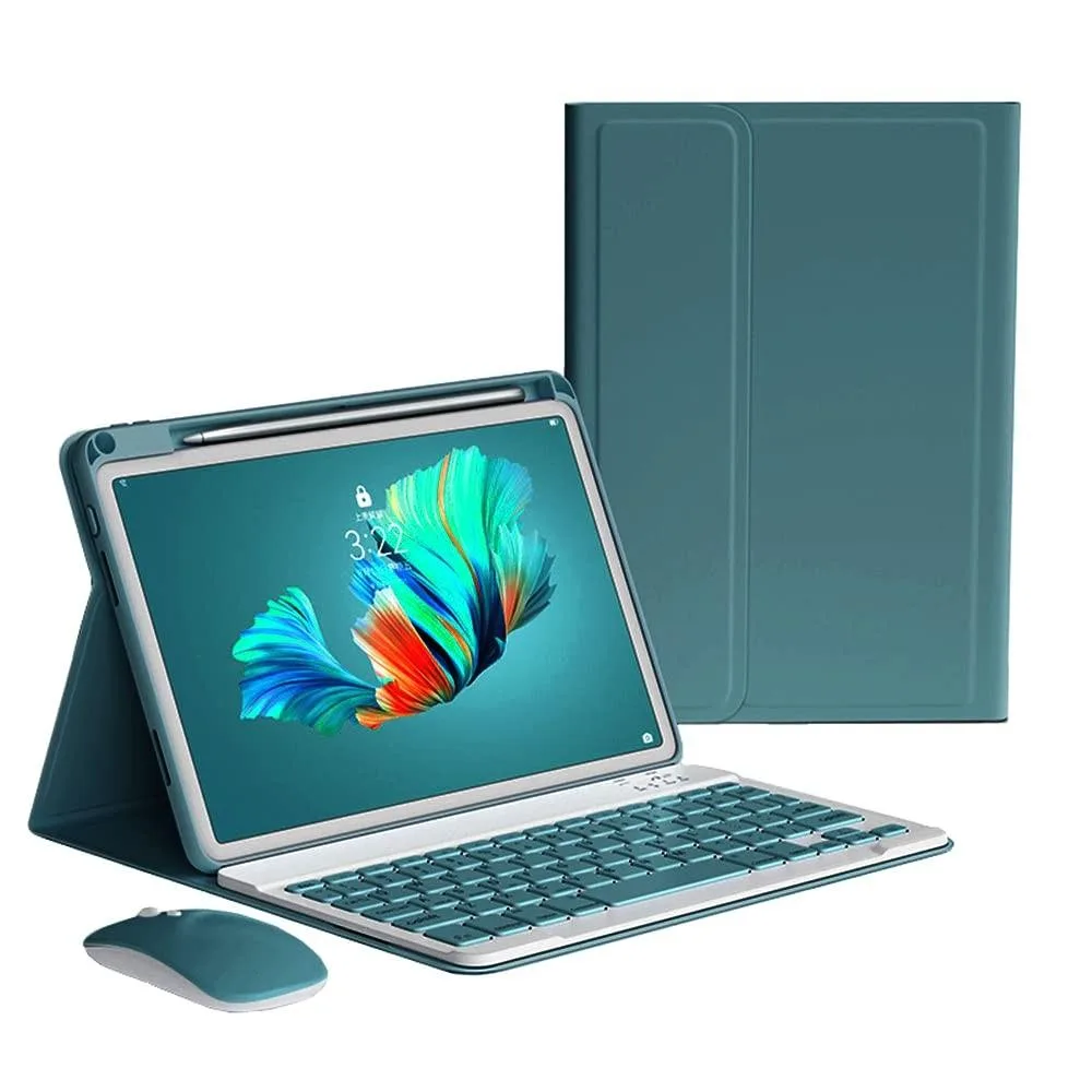 BESIGN BESIGN 2 in 1 Accessory Keyboard Case with Mouse Dark Green — product photo