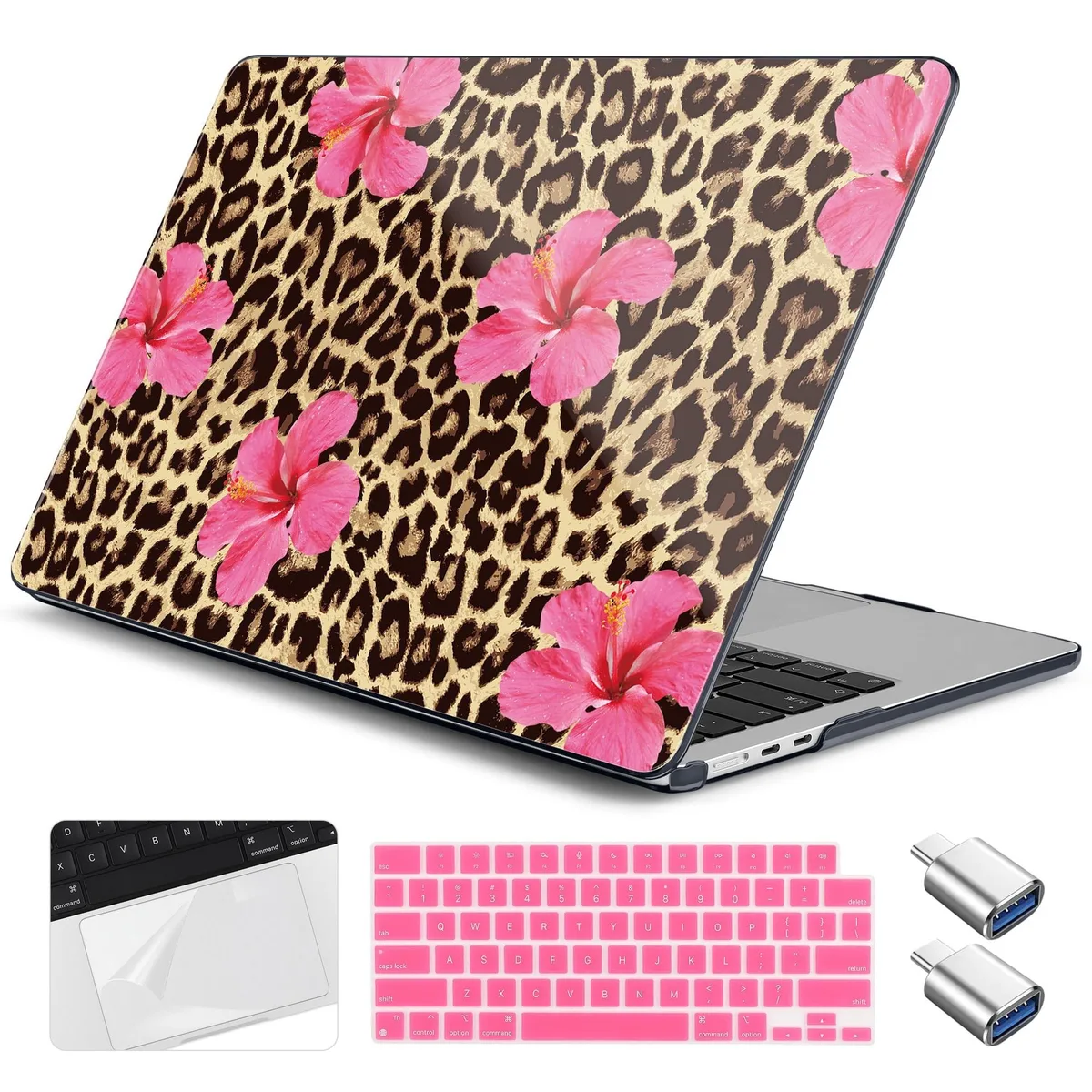 Avantalk Avantalk 2 in 1 accessory for MacBook Air 13.6 2022-2025 Leopard Flowers — product photo