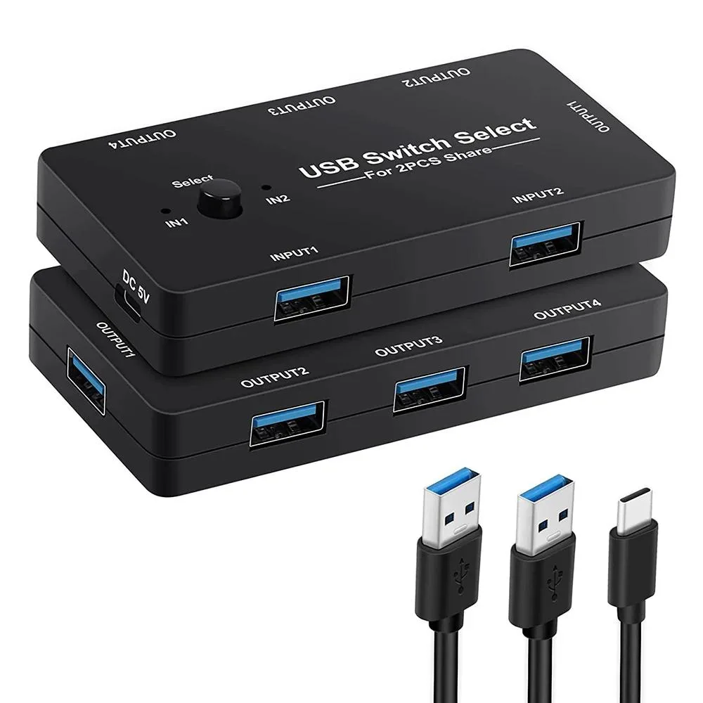 YINGHUA YINGHUA USB 2.0 KVM Switch 2 PC 4 Device — product photo