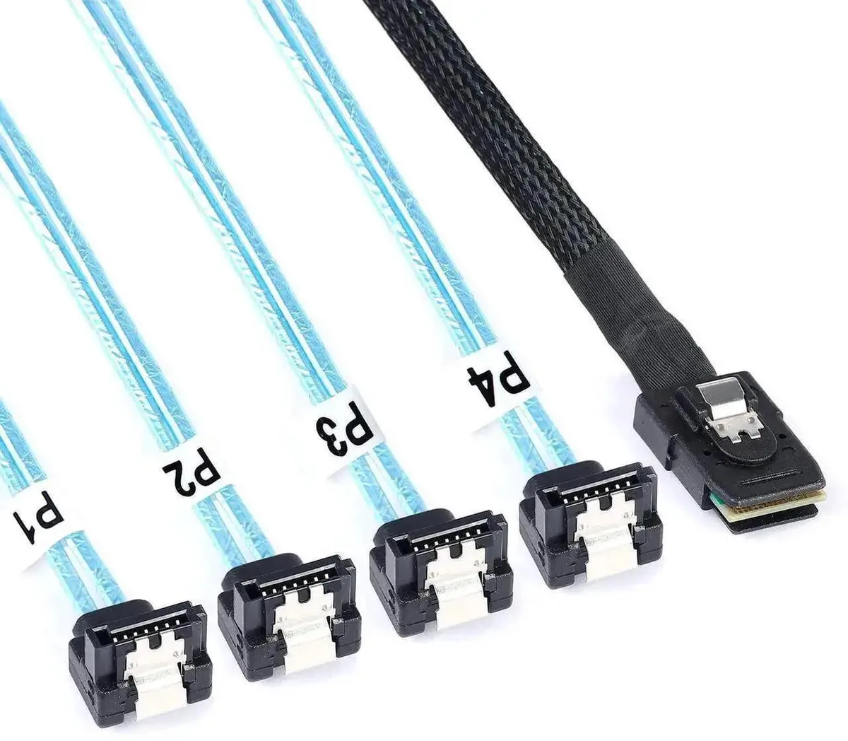 SMUGDESK SMUGDESK Mini SAS SFF-8087 to 90° SATA Breakout Cable 1.6FT — product photo