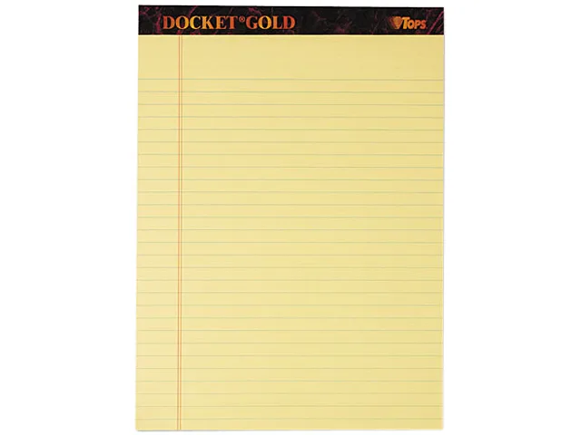 TOPS TOPS 63950 Docket Legal Pad Canary 8.50 x 11.00 50 Sheets — product photo