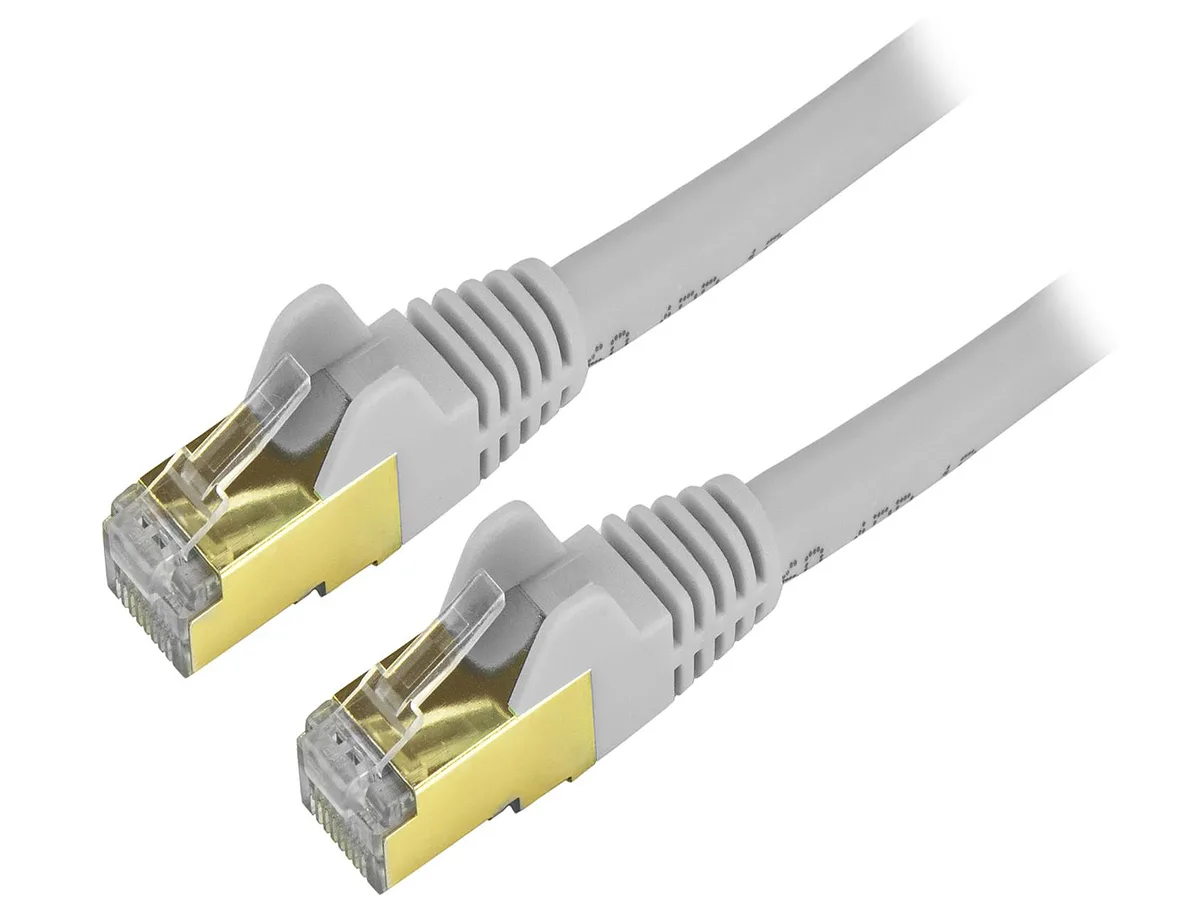 STARTECH STARTECH C6ASPAT9GR Cat6a shielded network ethernet cable 9 ft gray — product photo