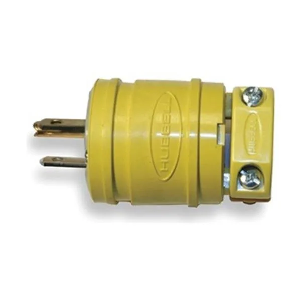 Hubbell Incorporated Hubbell Incorporated HBL1447 15 A 125V Straight Blade Plug Yellow — product photo