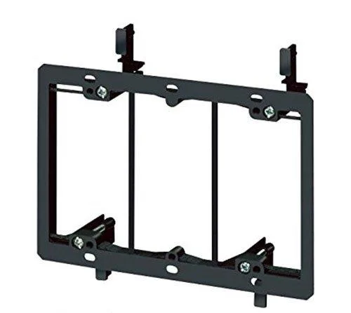 iMBAPrice iMBAPrice 3 Gang Low Voltage Wallplate Bracket Black — product photo