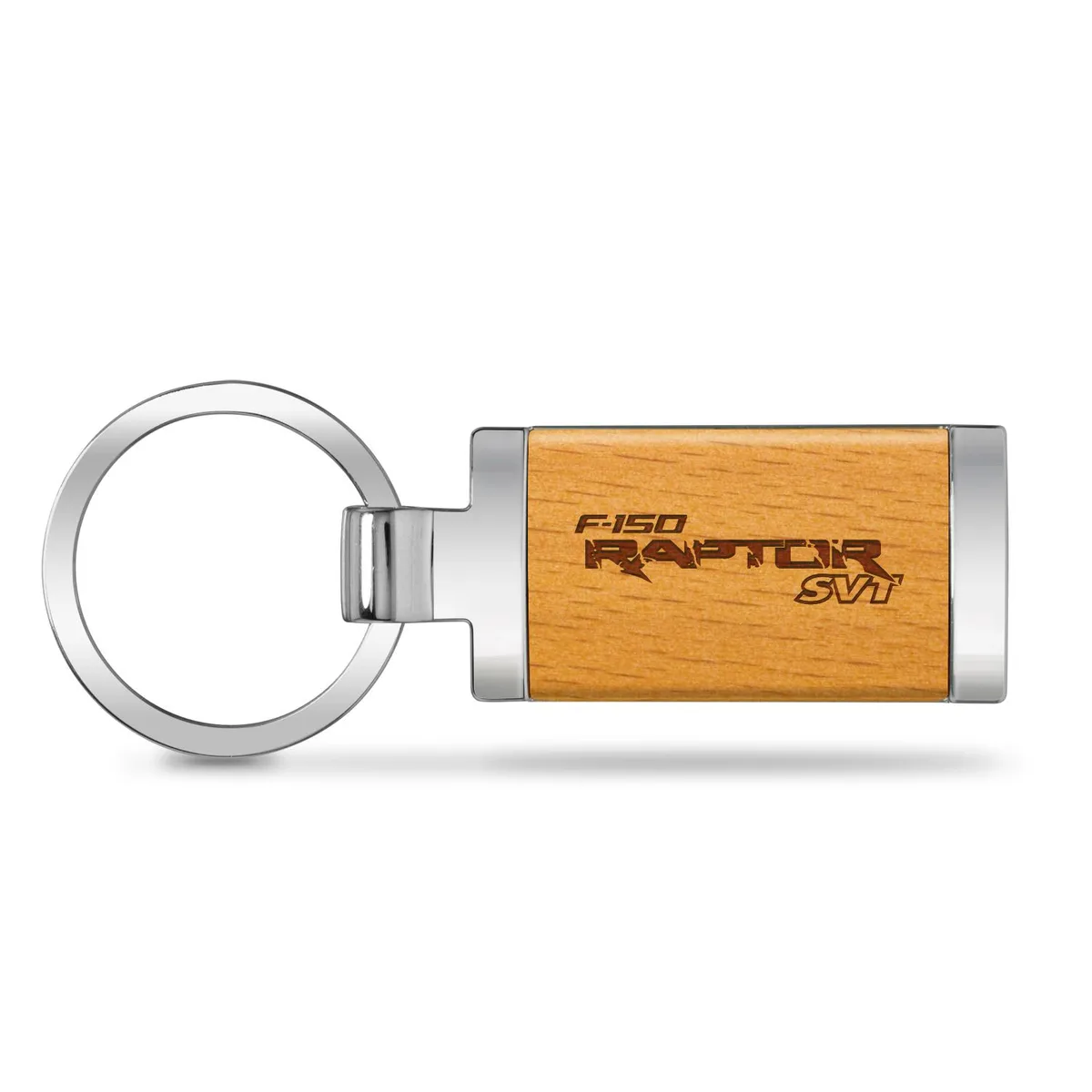 iPick Image, LLC iPick Image, LLC Ford F-150 Raptor SVT Maple Wood Chrome Key Chain — product photo