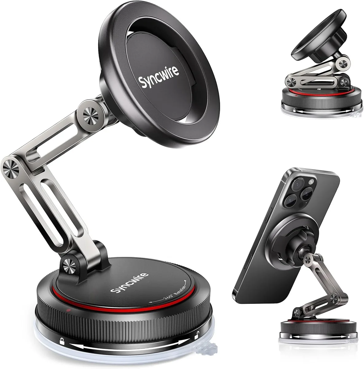 Keyence Keyence MagSafe Car Mount 3-Axis Nano Gel Suction Cup Matte Black — product photo