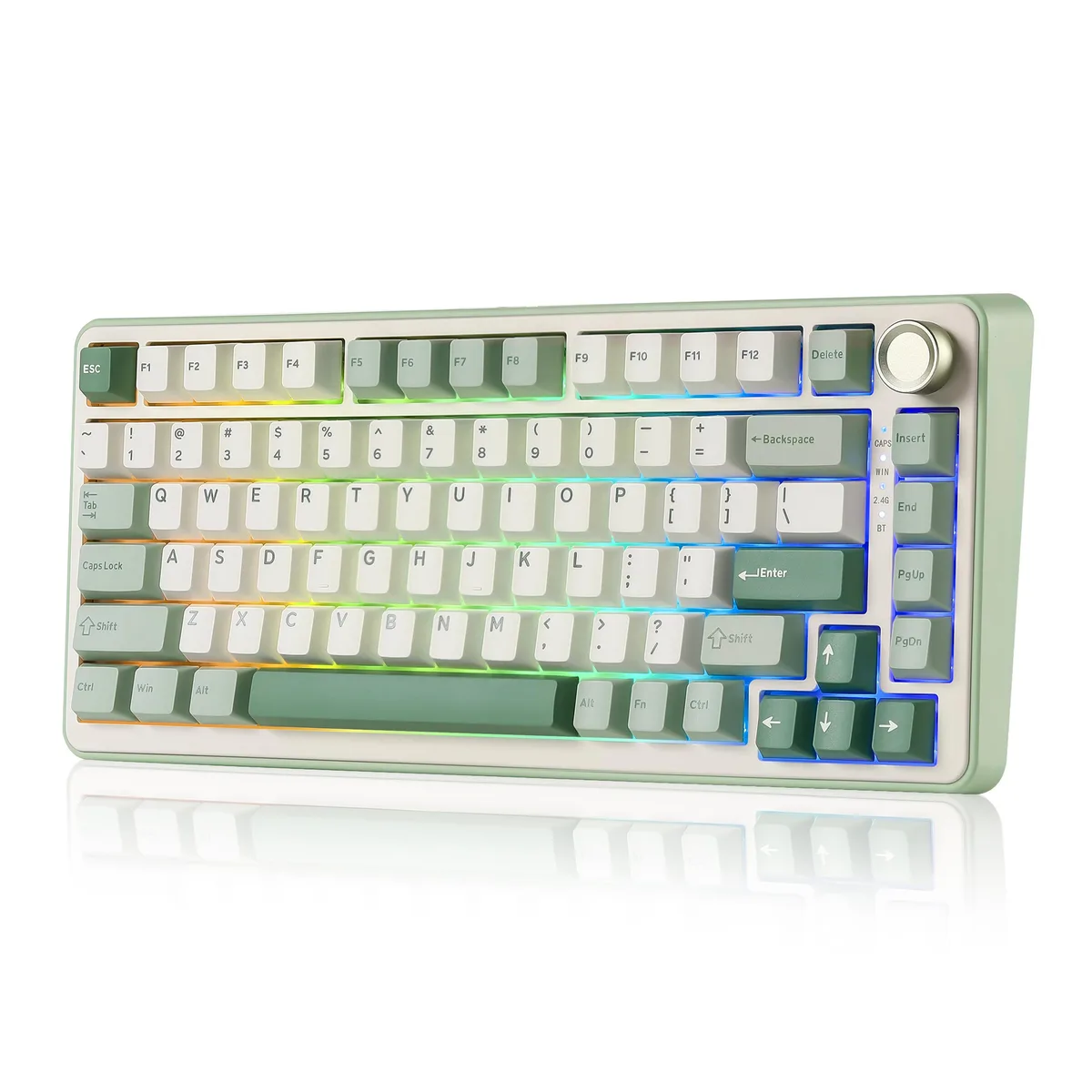 YUNZII YUNZII B75 PRO 75% Wireless Mechanical Gaming Keyboard Matcha Green Cocoa V2 Switch — product photo