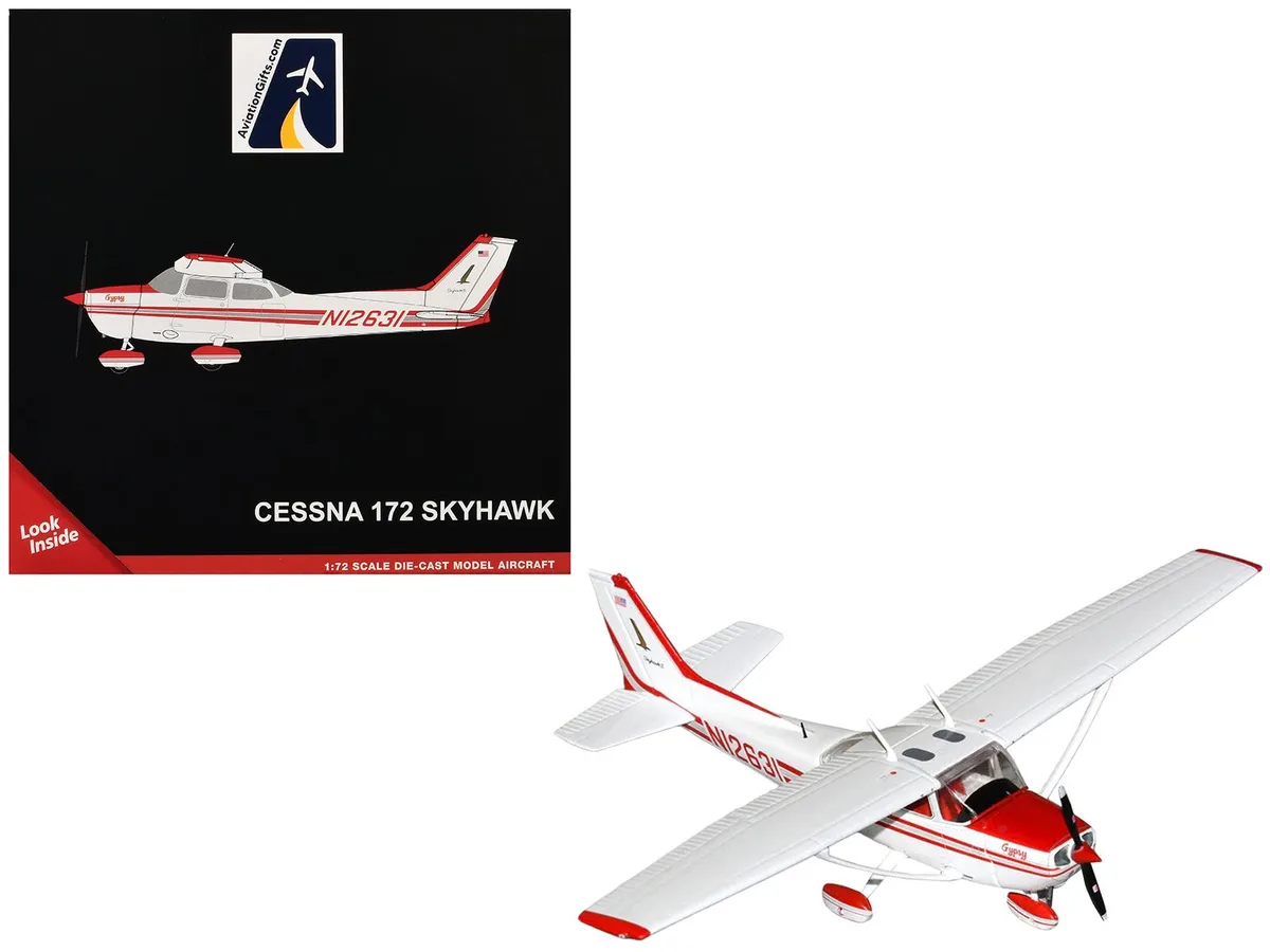 GeminiJets GeminiJets Cessna 172 Skyhawk N12631 Red White 1/72 Diecast — product photo