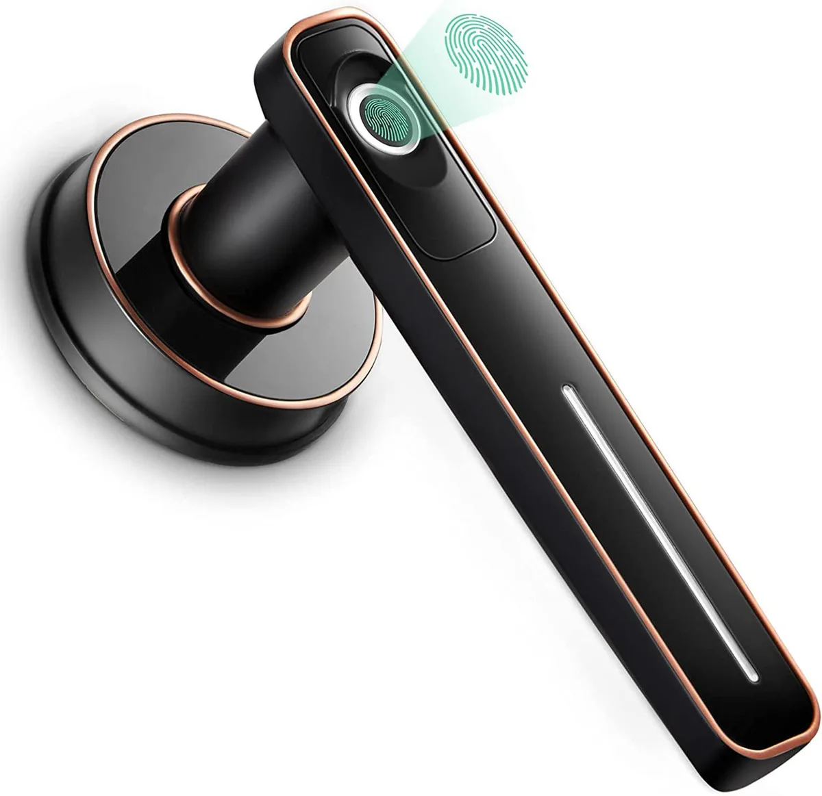 Mickey Technology Mickey Technology Smart Door Lock Silver HomeKit .1s 20 prints 10000 cycles 35-55mm door 60/70mm latch — product photo