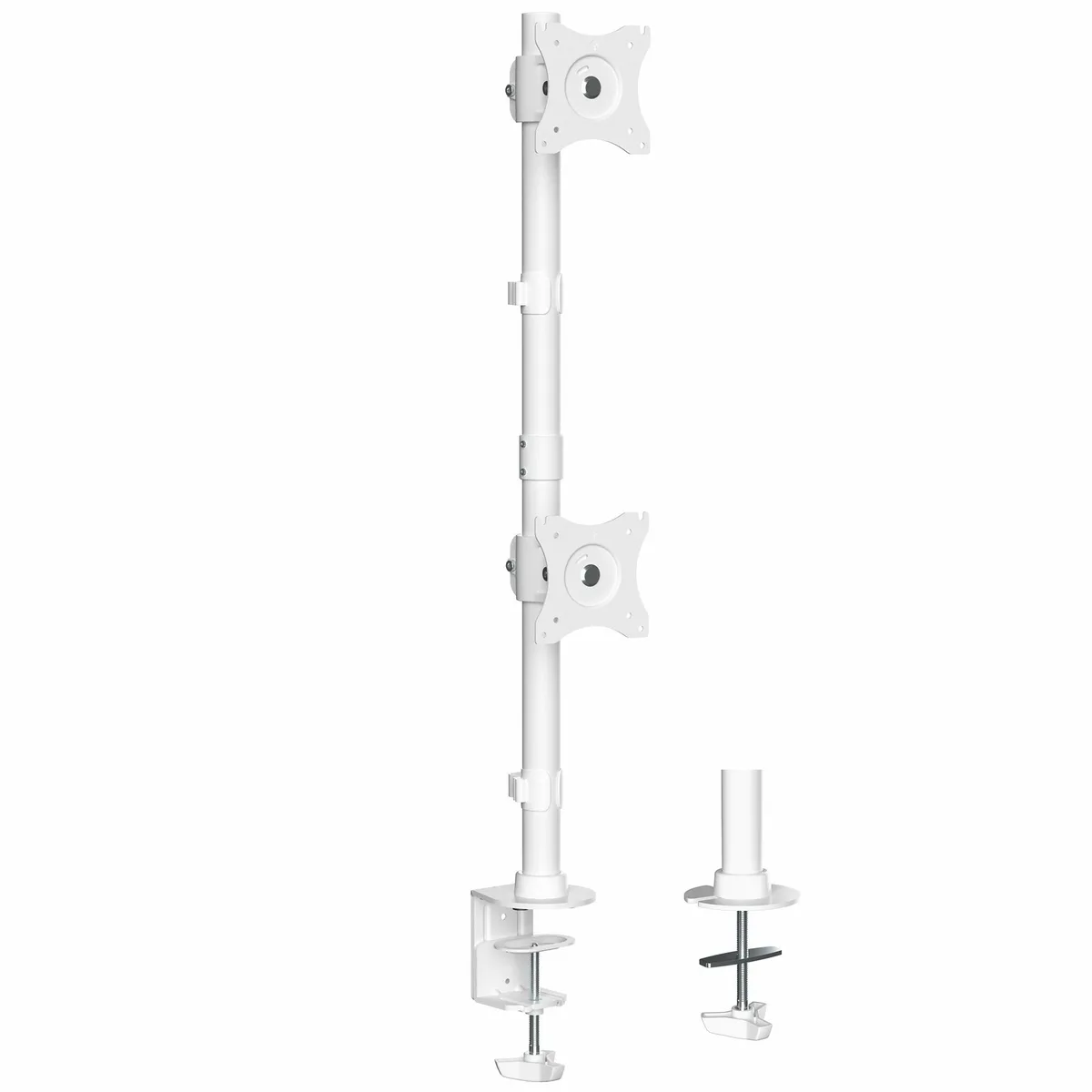 VIVO VIVO White Dual Vertical Monitor Mount 2 Screens 13-34" 22 lbs — product photo