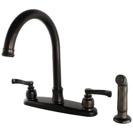 Royale FB7795FLSP centerset kitchen faucet with side sprayer in oil rubbed bronze finish