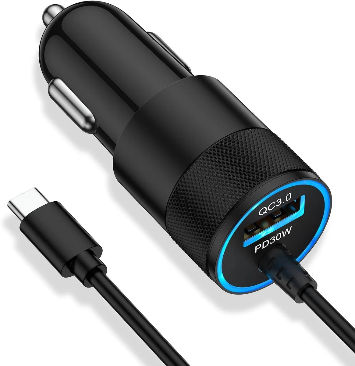 Leelbox Leelbox 30W USB-C + 18W USB-A Car Charger 3.1ft Cable — product photo