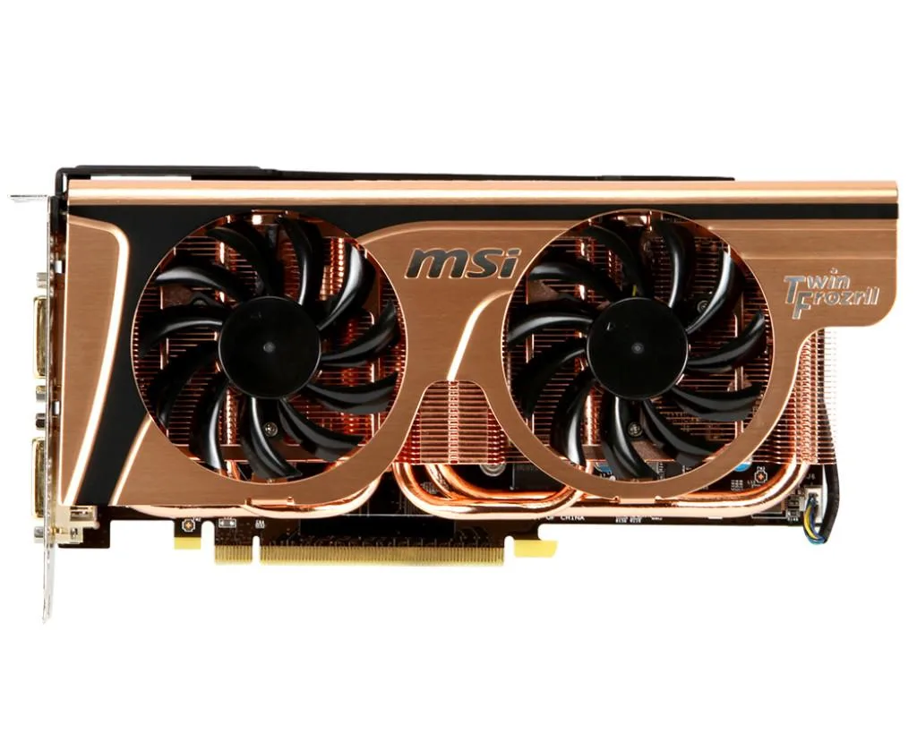 MSI MSI GTX 560 Ti Twin Frozr II Golden Edition 1GB GDDR5 graphics card — product photo
