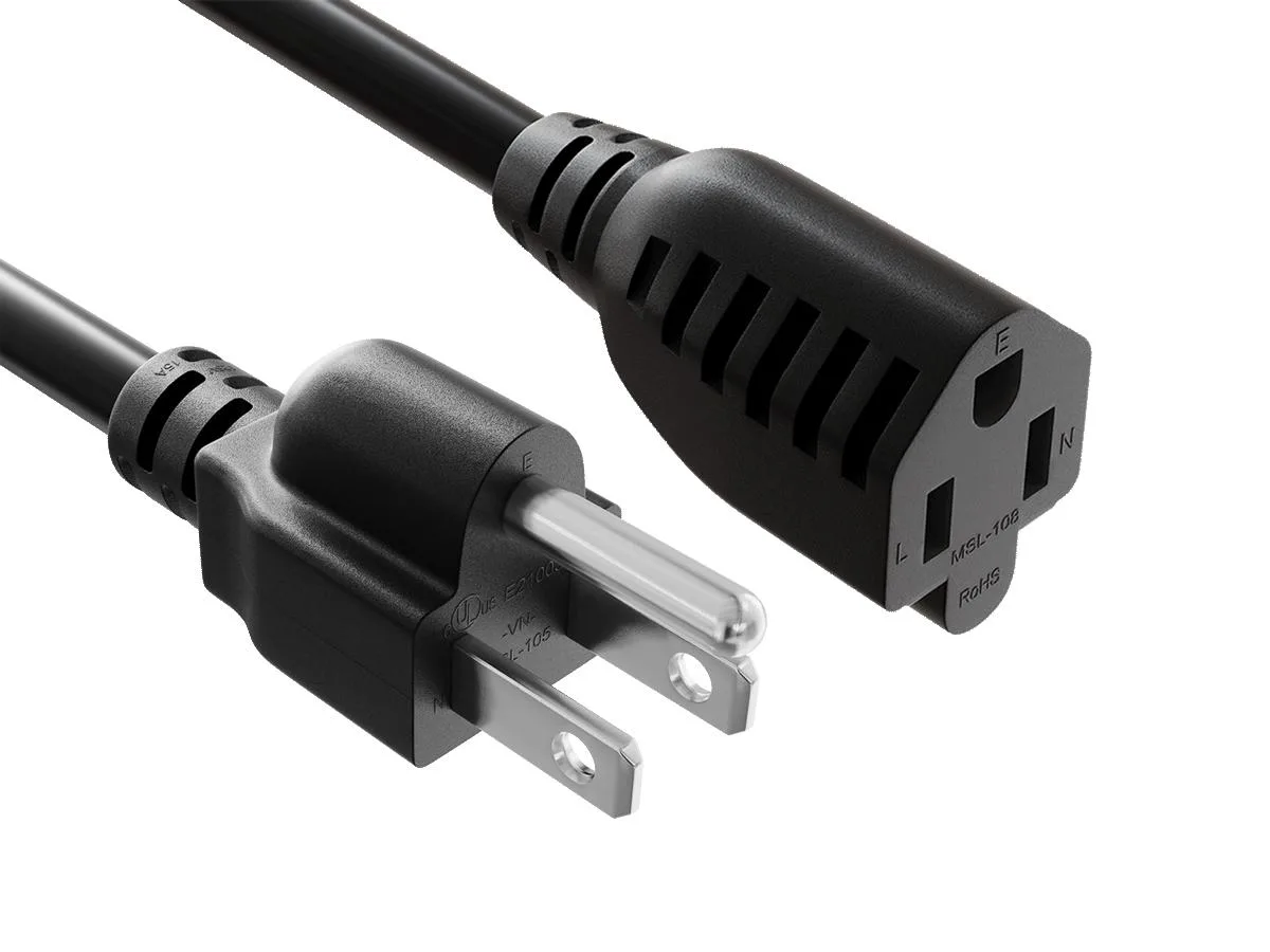 Cable Leader Cable Leader 25ft 14 AWG 15A 125V NEMA 5-15P to 5-15R Computer Power Extension Cord — product photo