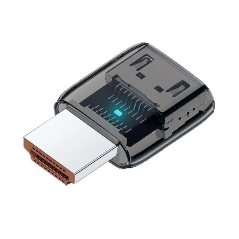 LORDWORLD LORDWORLD HDMI Male to Female 2.1 Adapter 8K 60Hz Transparent Black LED — product photo
