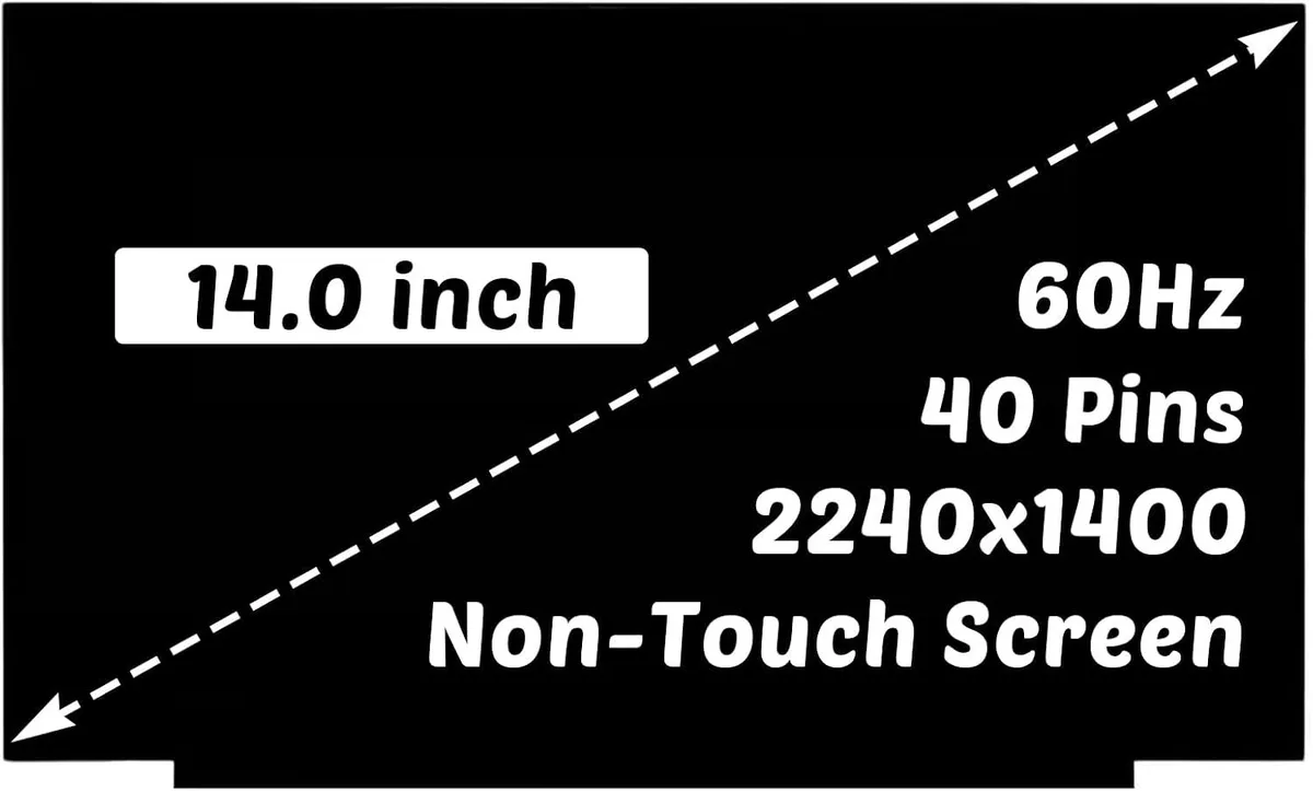 NUOLAISUN NUOLAISUN 14.0 inch 2240x1400 40 Pins 60HZ LCD Non-Touch laptop screen — product photo