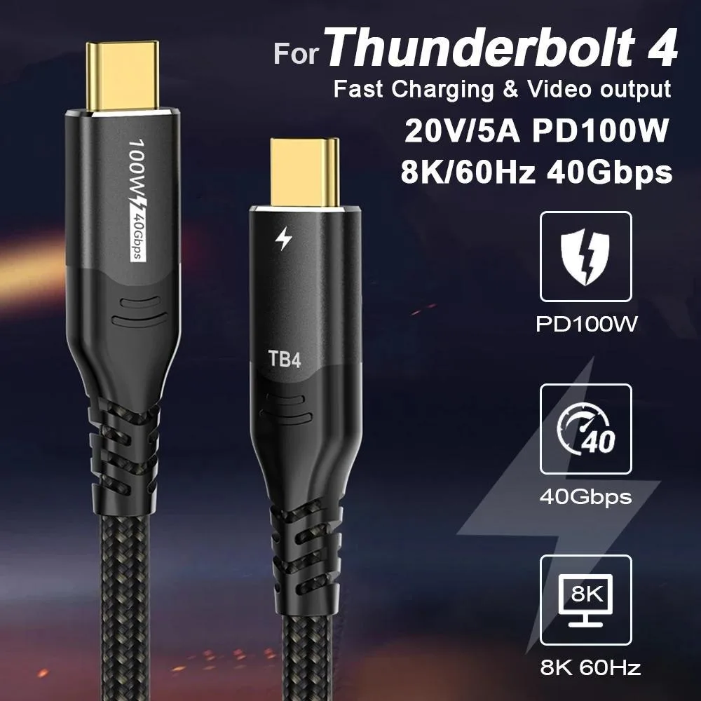 Jansicotek Jansicotek TJ-A323 USB4 cable 40 Gbps 100W 3.3FT 8K@60Hz — product photo
