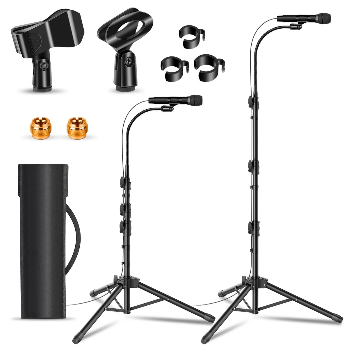  Avid Mic Stand 2 Pack 24–67 in 360° Gooseneck 2 Clips — product photo