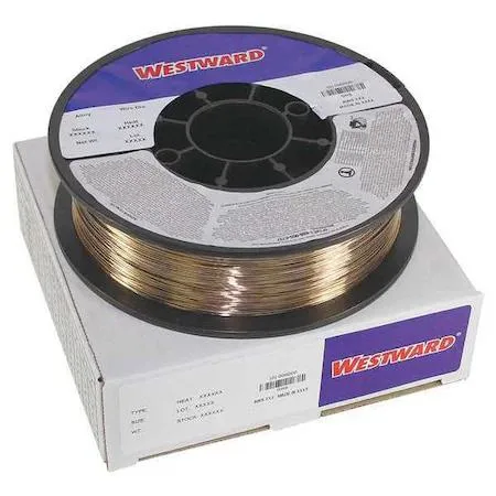Spool of copper MIG welding wire on plastic reel