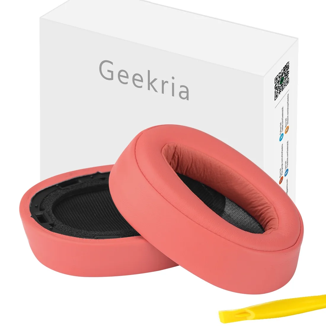 Geekria Geekria QuickFit Replacement Ear Pads for Sony MDR-100ABN WH-H900N (Twilight Red) — product photo