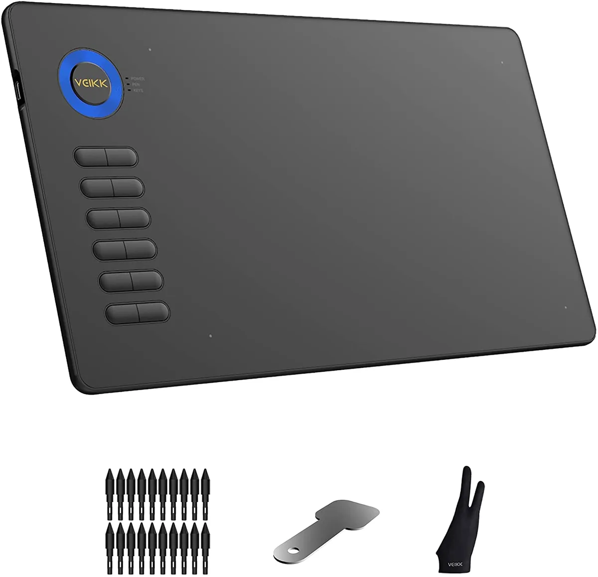 Hitoor Hitoor A15 10x6 inch graphics tablet Blue 8192 levels 12 keys — product photo