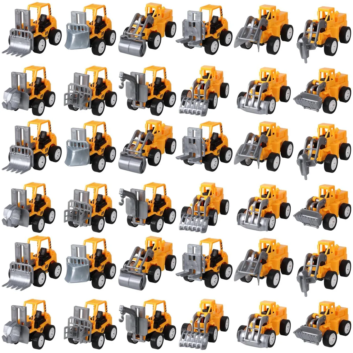 36 Pack Pull Back Construction Vehicles Toy Playset 12 Styles — product photo