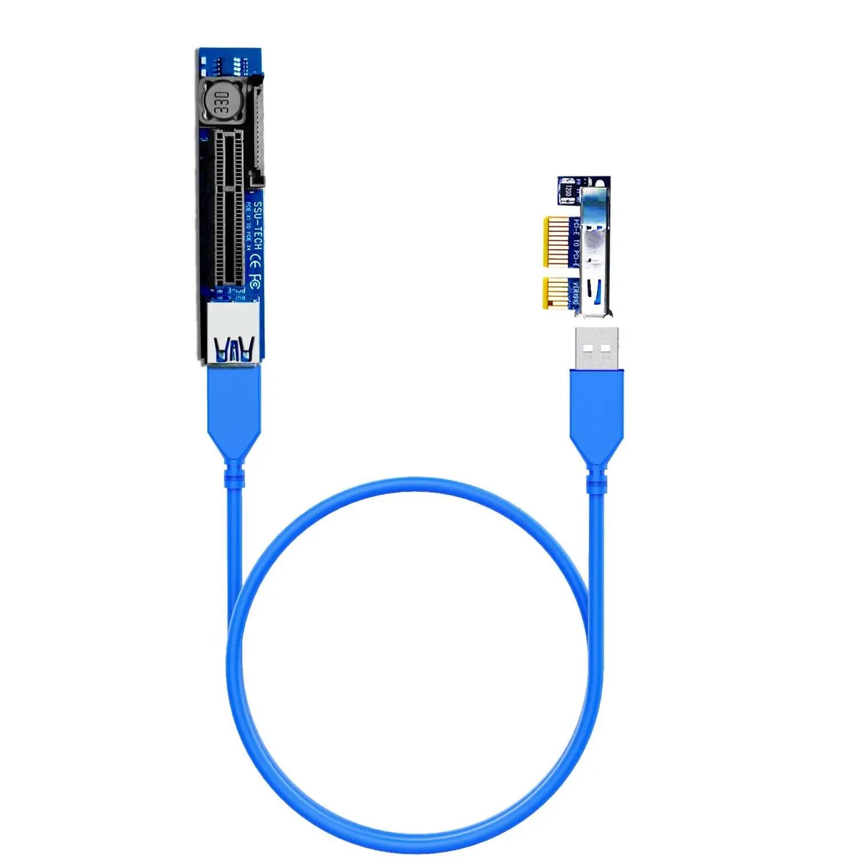 BUCIER BUCIER UEX103 600mm PCIe 3.0 X1 to X4 Riser Cable — product photo