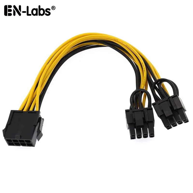 EN-Labs EN-Labs EPS-2XPCIE8-20CM internal power cable, 8 inches — product photo