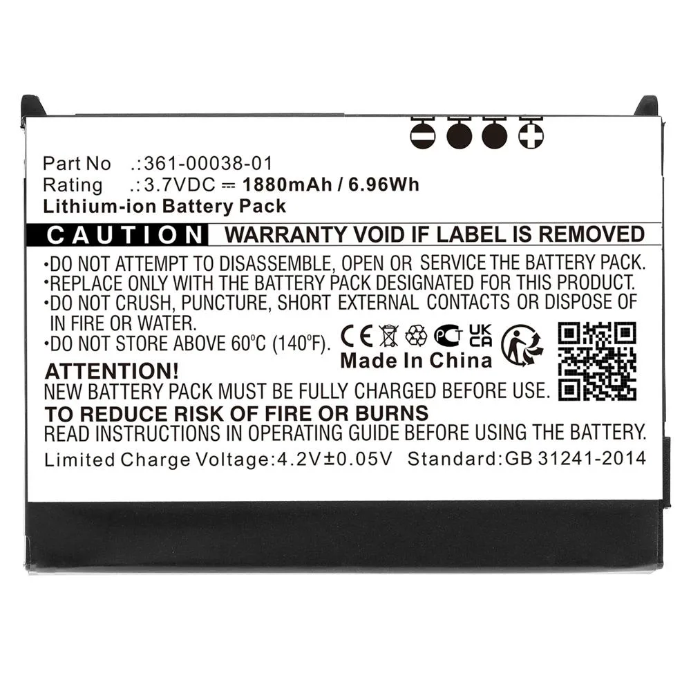 MPF Products MPF Products Replacement Battery 010-11143-00 361-00038-01 3.7V 1880mAh gps accessory — product photo