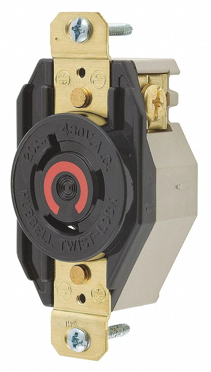 Hubbell Incorporated Hubbell Incorporated HBL2340 Locking Receptacle L8-20R 20 A 480V video accessory — product photo