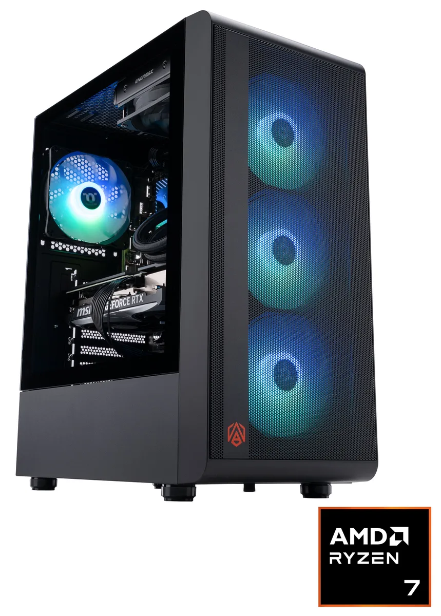 ABS ABS SR7700X4070TIS2 gaming PC Ryzen 7 7700X RTX 4070 Ti Super 32GB DDR5 1TB NVMe — product photo