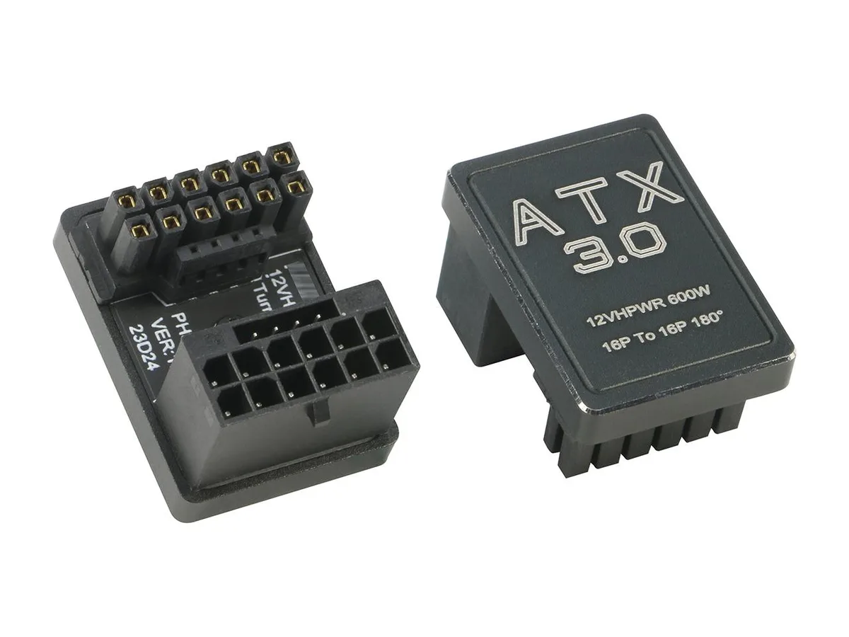 RIITOP RIITOP 12VHPWR 180 Degree Angled Adapter Type A 2 Pack internal power cable — product photo