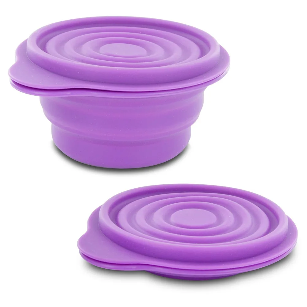 Xspot products Xspot products 1.5 Cup Collapsible Silicone Container with Lid, Purple — product photo