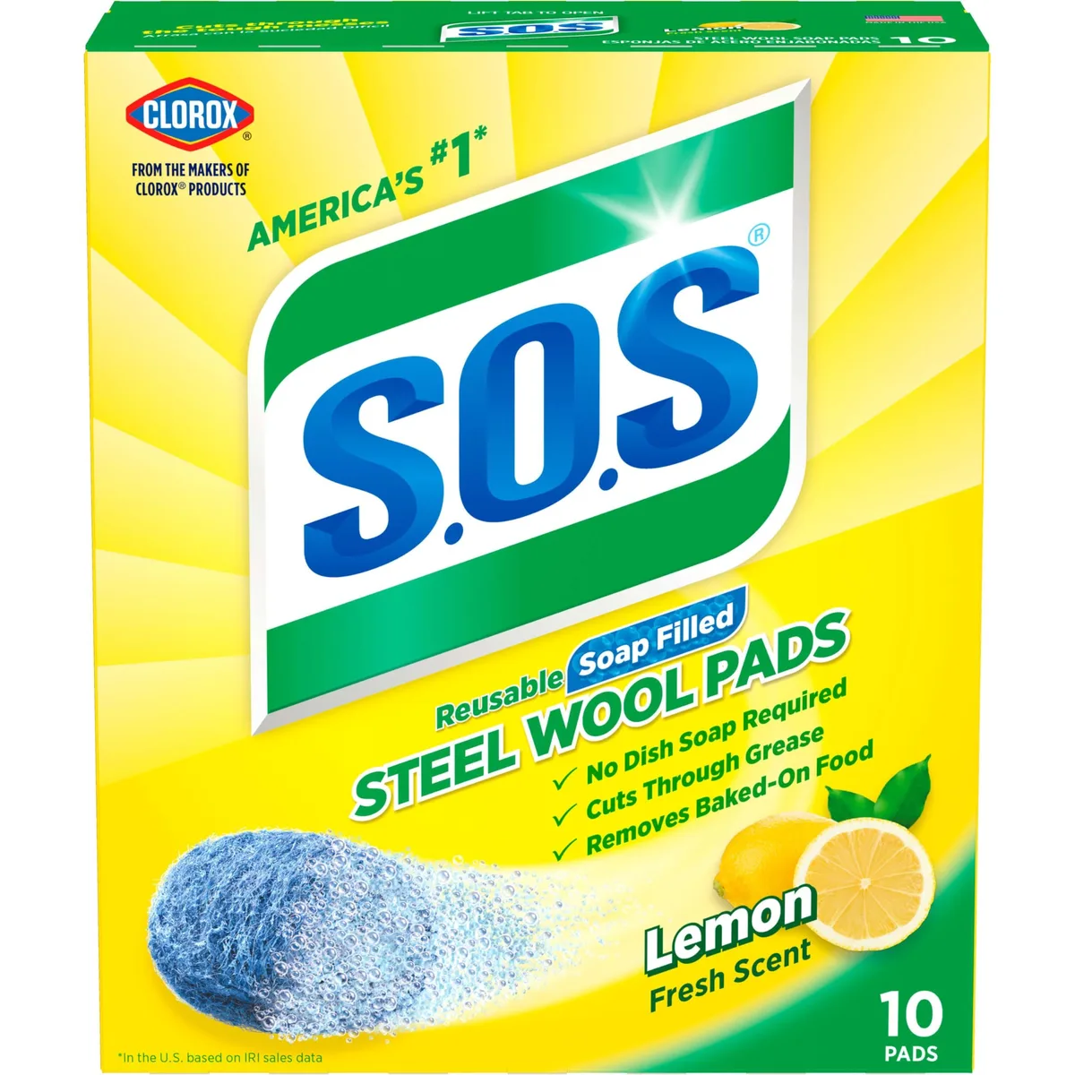  Metra 5555 Steel Wool Soap Pads Lemon Fresh 10 Count — product photo