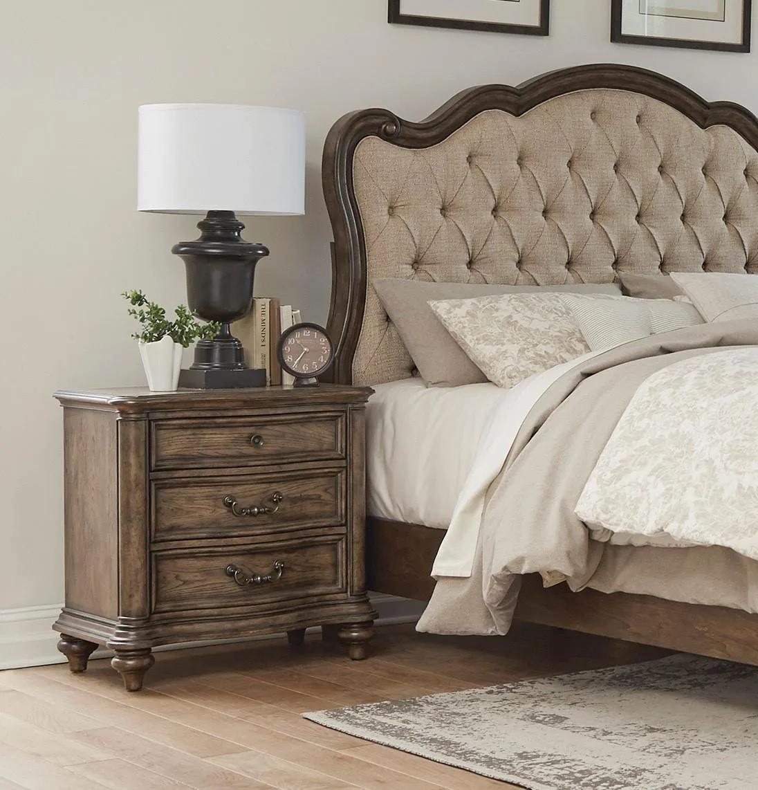 tuphen tuphen 3-Drawer Nightstand Brown Oak 29.5"H — product photo