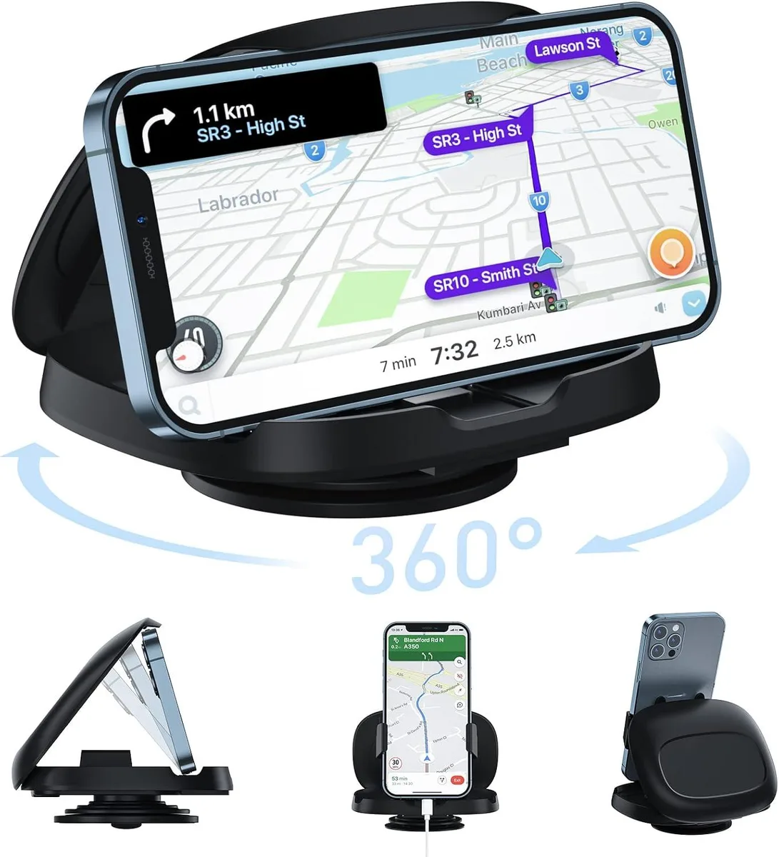 Keyence Keyence Phone Mount 360° Rotate 6.8″ Dashboard Cradle — product photo